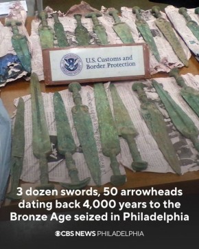 18 февраля в порту Филадельфии сотрудники CBP конфисковали 36 коротких мечей из медного сплава и 50 наконечников стрел из медного сплава
