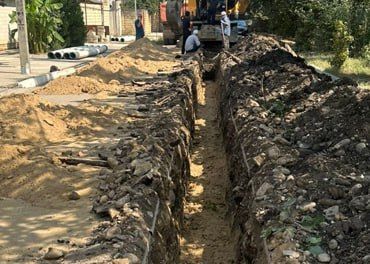 Строительство новой системы водоотведения в городе Дагестанские огни близится к завершению