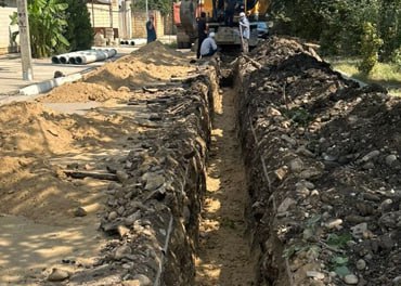 Строительство новой системы водоотведения в городе Дагестанские огни близится к завершению
