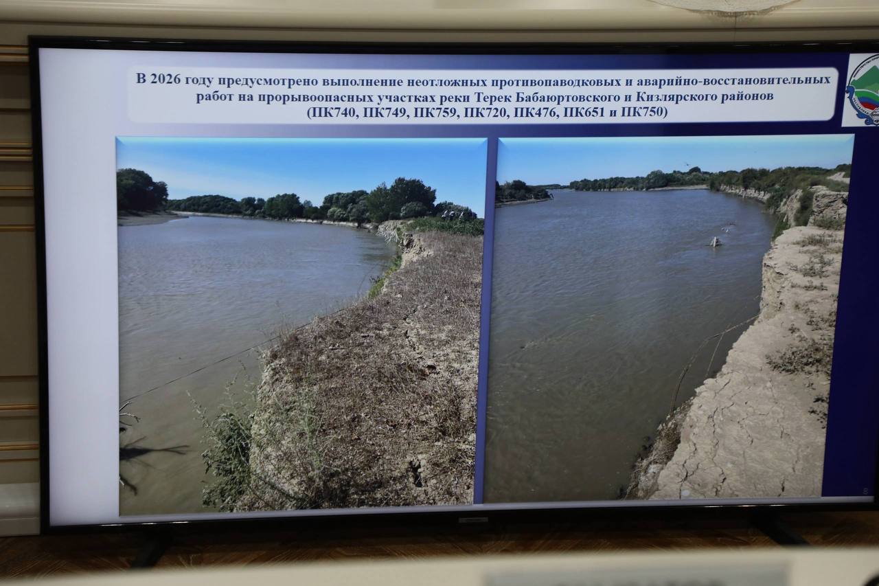 Аварийно-восстановительные работы завершены на 4 прорывоопасных участках валов реки Терек в Дагестане Аварийно-восстановительные работы завершены на 4 прорывоопасных участках валов реки Терек в Дагестане