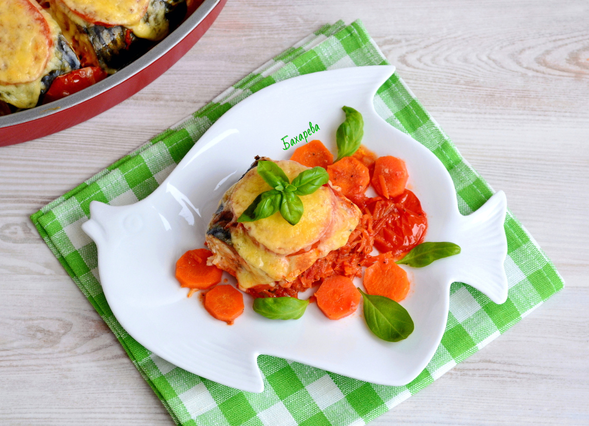 Скумбрия с овощами под сыром: вкусно и просто