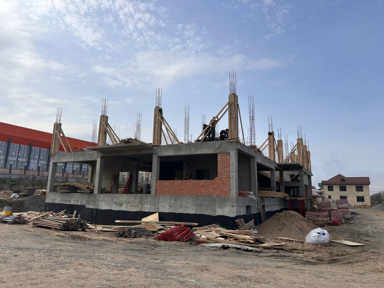 Строительство нового детского сада на 160 мест по улице Дрожжина продолжается Строительство нового детского сада на 160 мест по улице Дрожжина продолжается