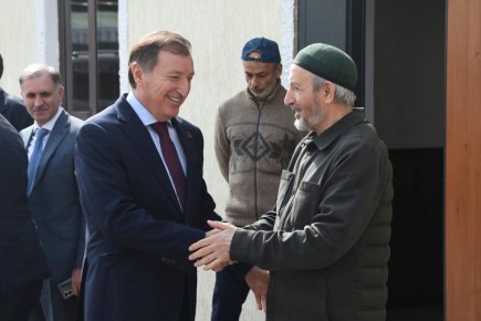 Поздравили с коллегами Муфтия Дагестана, шейха Ахмада Афанди Абдулаева, с благословенным праздником Ураза-байрам