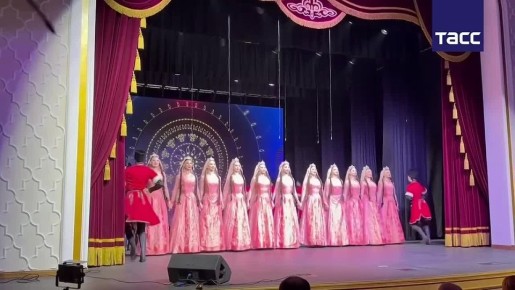 Торжественное открытие Азербайджанского государственного музыкально-драматического театра в Дербенте после реконструкции