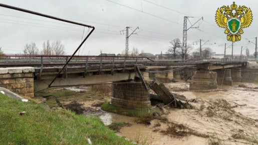 Южной транспортной прокуратурой организована проверка по факту обрушения из-за погодных условий железнодорожного моста в Республике Дагестан