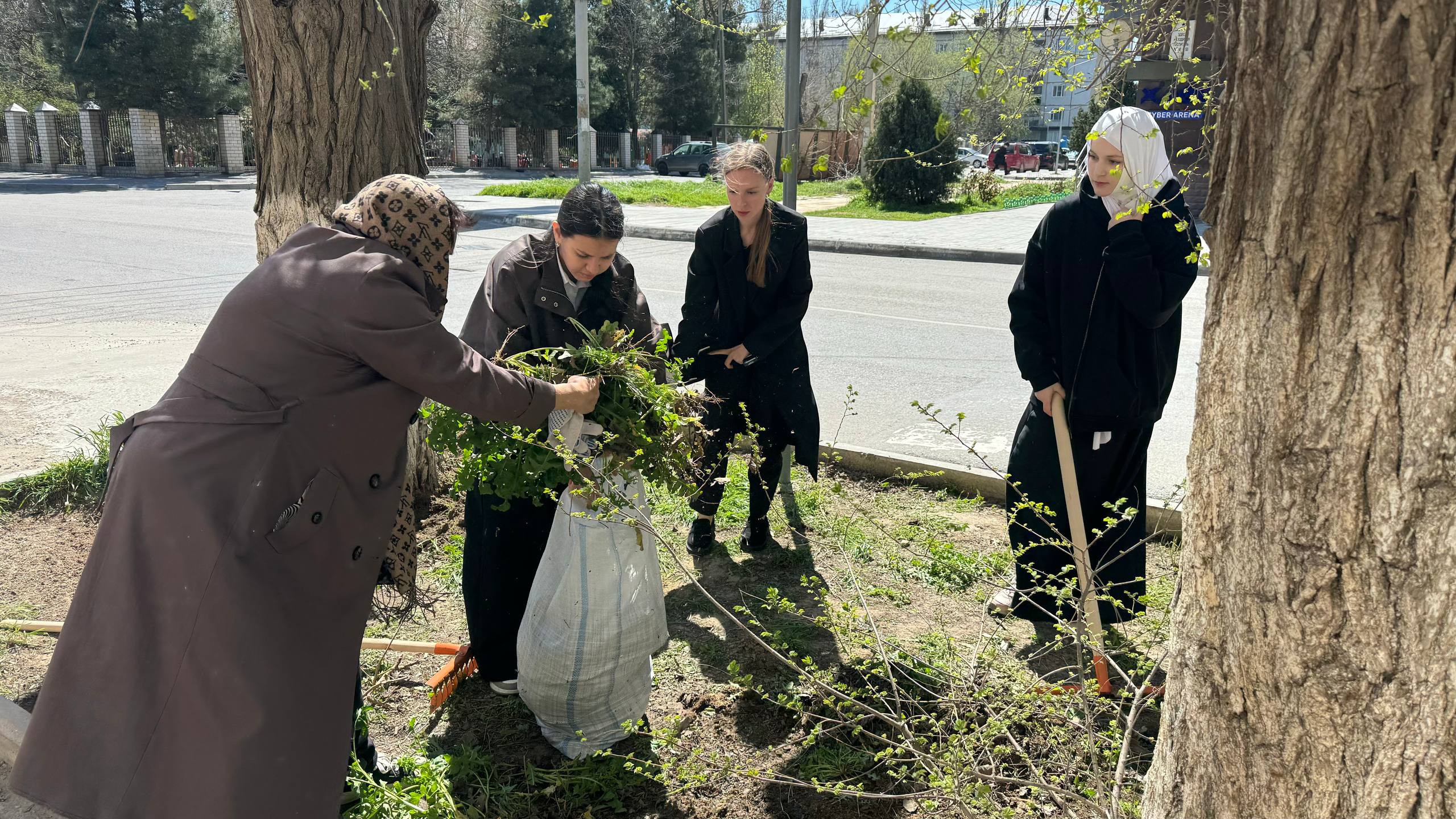 На прилегающей территории Местного отделения прошёл субботник