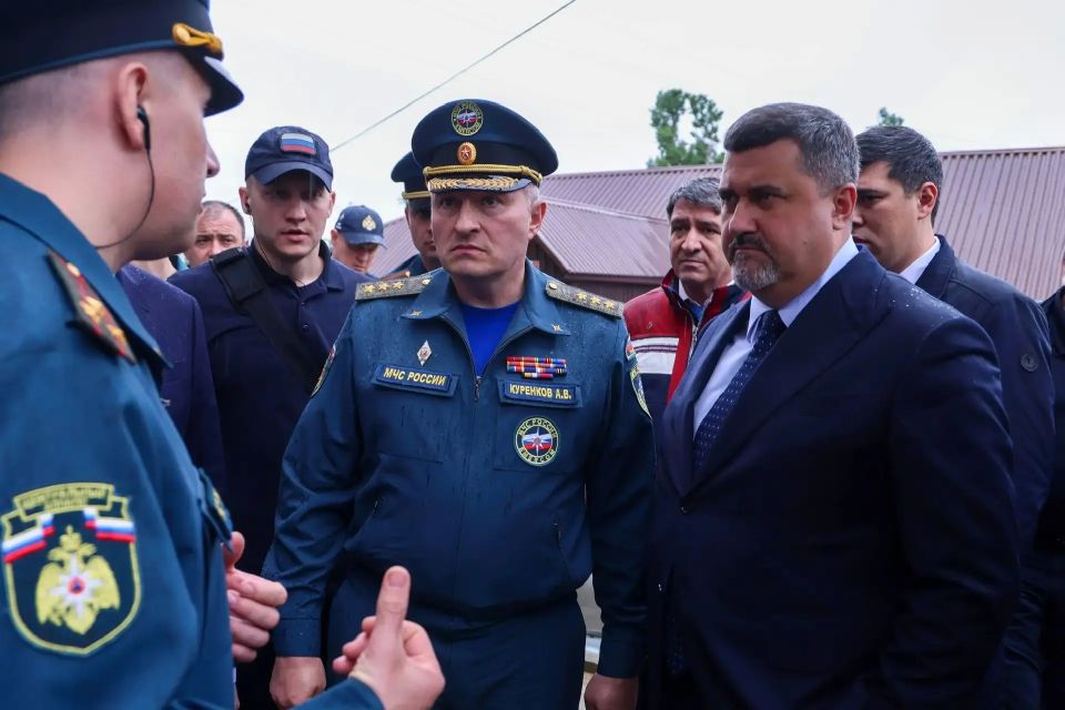 Куренков и Щукин проверили ход работ на месте обрушения дома в Махачкале