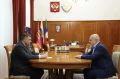 Врио главы Дагестана Фёдор Щукин встретился с главой подшефного Михайловского округа Запорожской области Вячеславом Бедняком