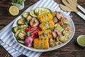 Вкусные овощи на гриле с базиликовым маслом