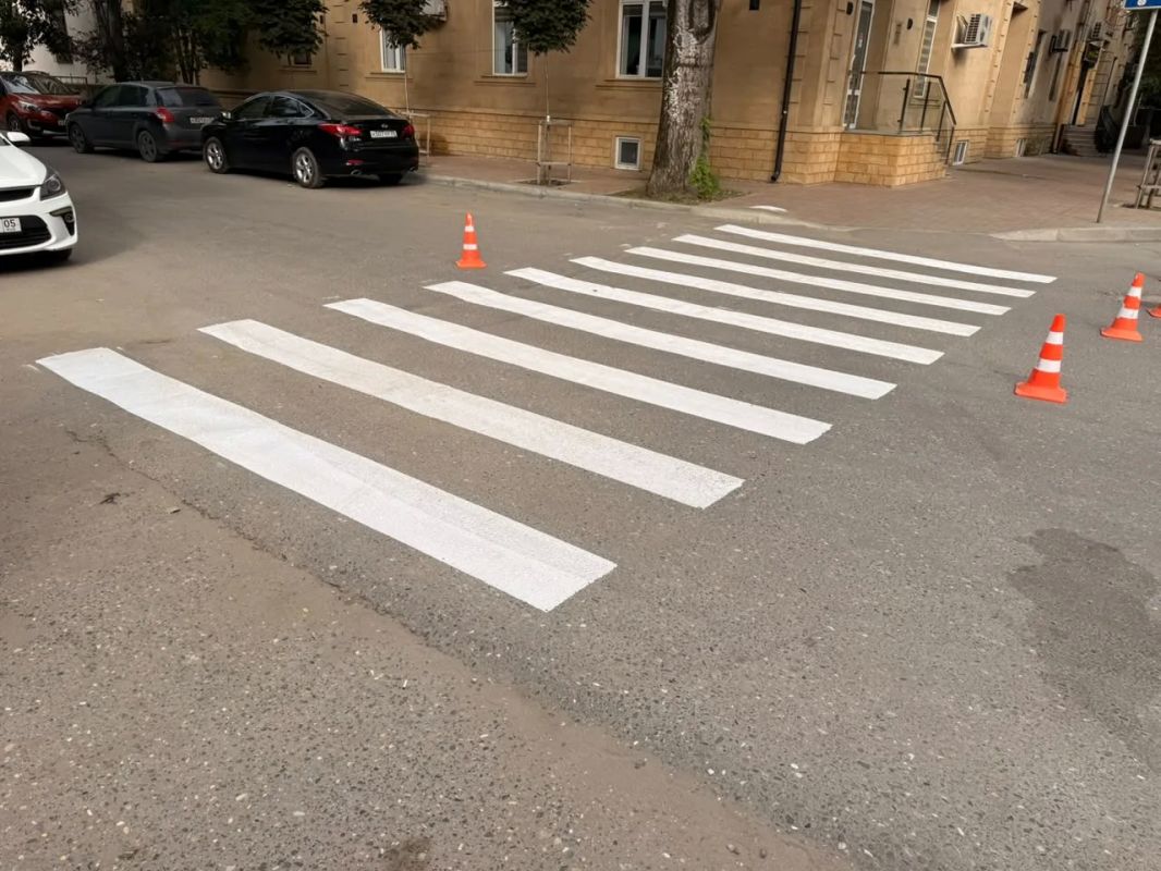 Обновление дорожной разметки в Каспийске