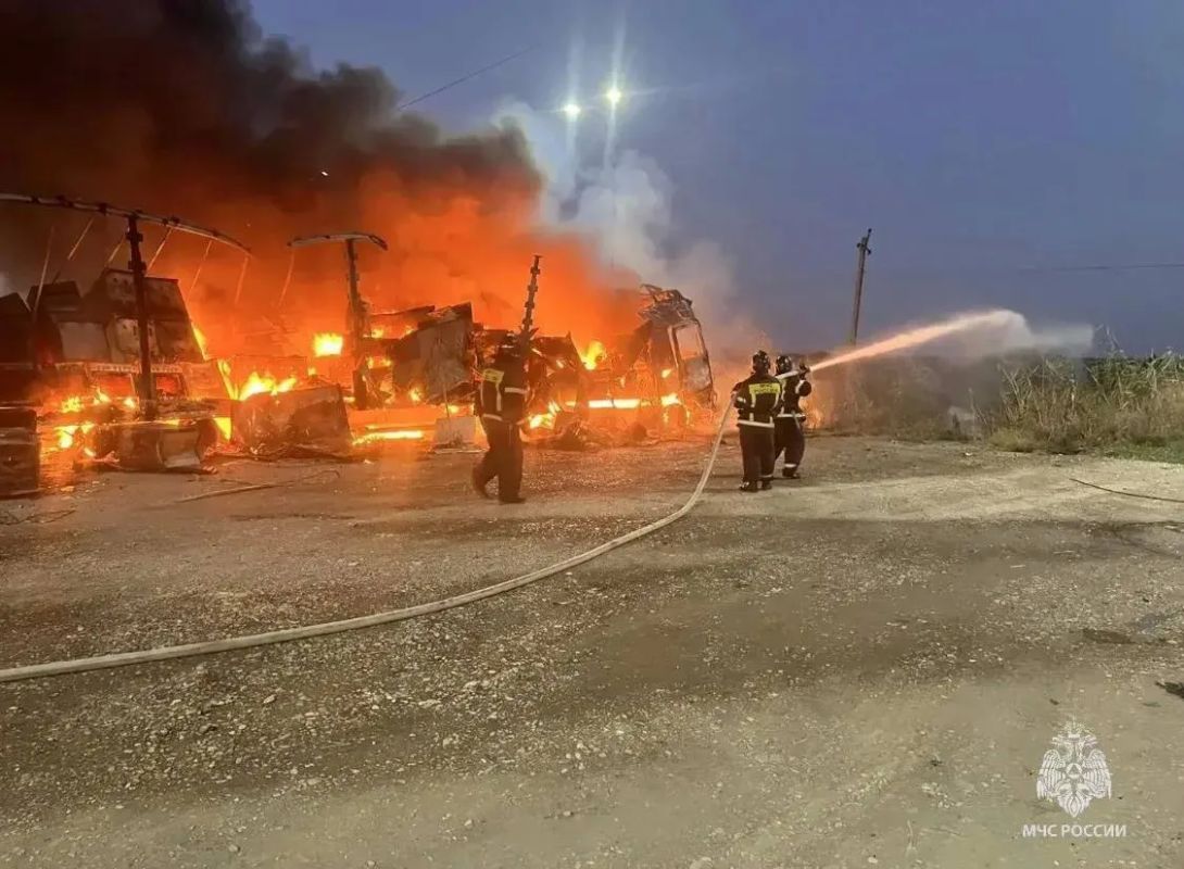 В Дагестане при падении высоковольтного провода погиб водитель фуры