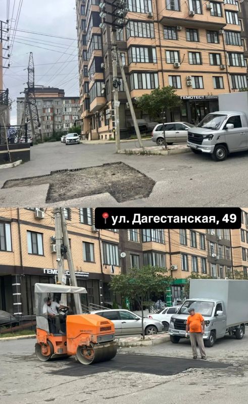 Специалисты Центра организации дорожного движения Махачкалы завершили ремонт асфальтобетонного покрытия на улице Дагестанской Специалисты Центра организации дорожного движения Махачкалы завершили ремонт асфальтобетонного покрытия на улице Дагестанской
