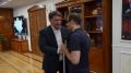 Джамбулат Салавов встретился с чемпионом России по адаптивному армрестлингу Джамалом Чупановым