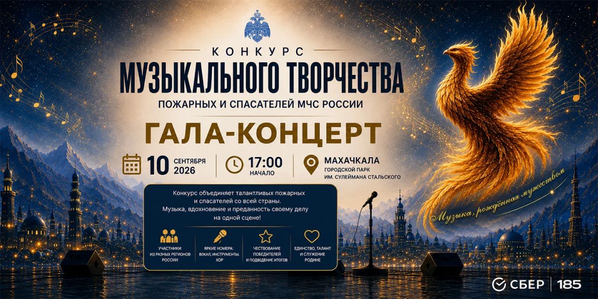 Финал конкурса музыкального творчества пожарных и спасателей МЧС России 2026 года впервые пройдёт на Дагестанской земле