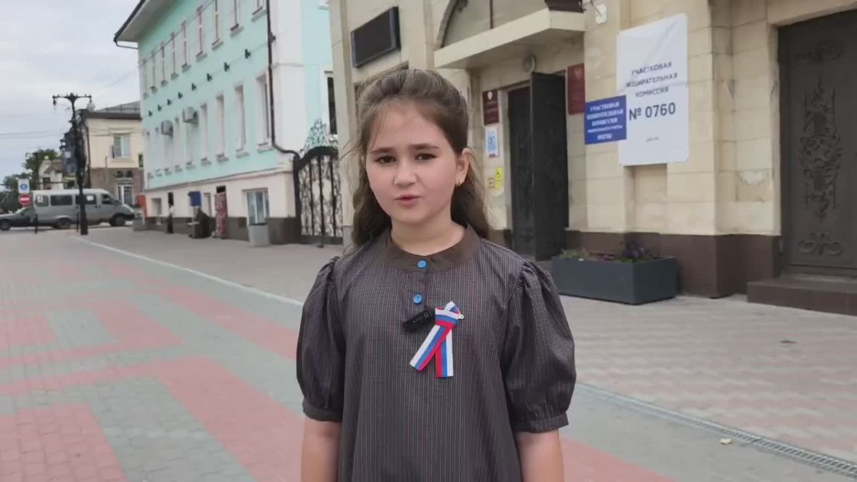 7-летняя Теона из Кизляра уже знает о важности выборов