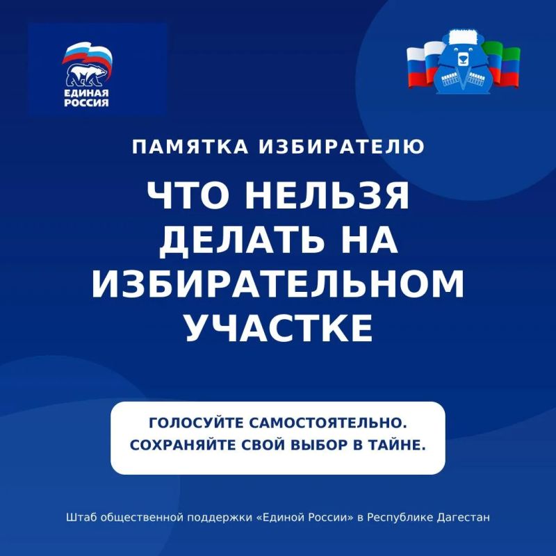 ЧТО НЕЛЬЗЯ ДЕЛАТЬ НА ИЗБИРАТЕЛЬНОМ УЧАСТКЕ — ПАМЯТКА ИЗБИРАТЕЛЮ