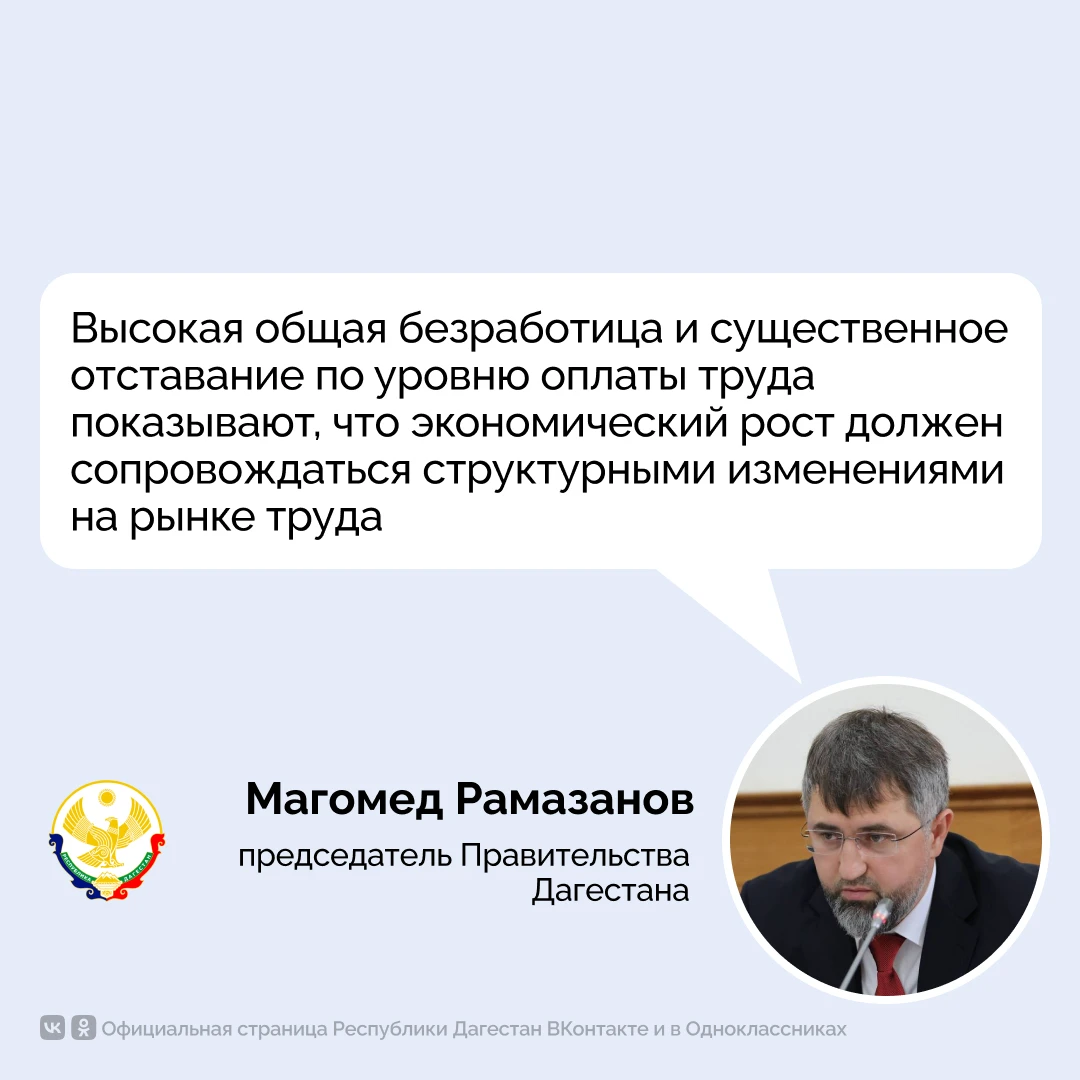 «Высокая общая безработица и существенное отставание по уровню оплаты труда показывают, что экономический рост должен сопровождаться структурными изменениями на рынке труда»