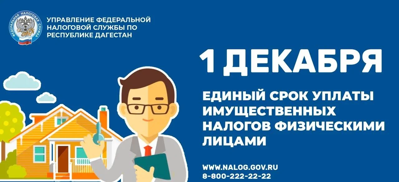 До 1 декабря 2026 года необходимо оплатить налоги на имущество за 2025 год